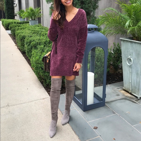 express chenille sweater dress